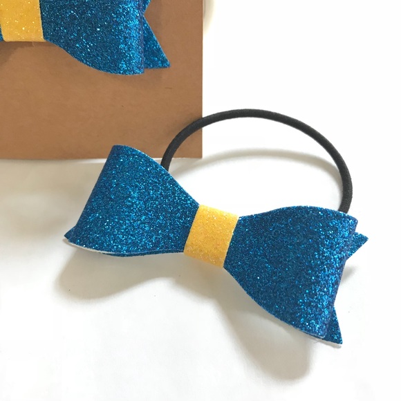 ☀️ 4 for $12 U of M Glitter Hair Bow - Picture 3 of 5